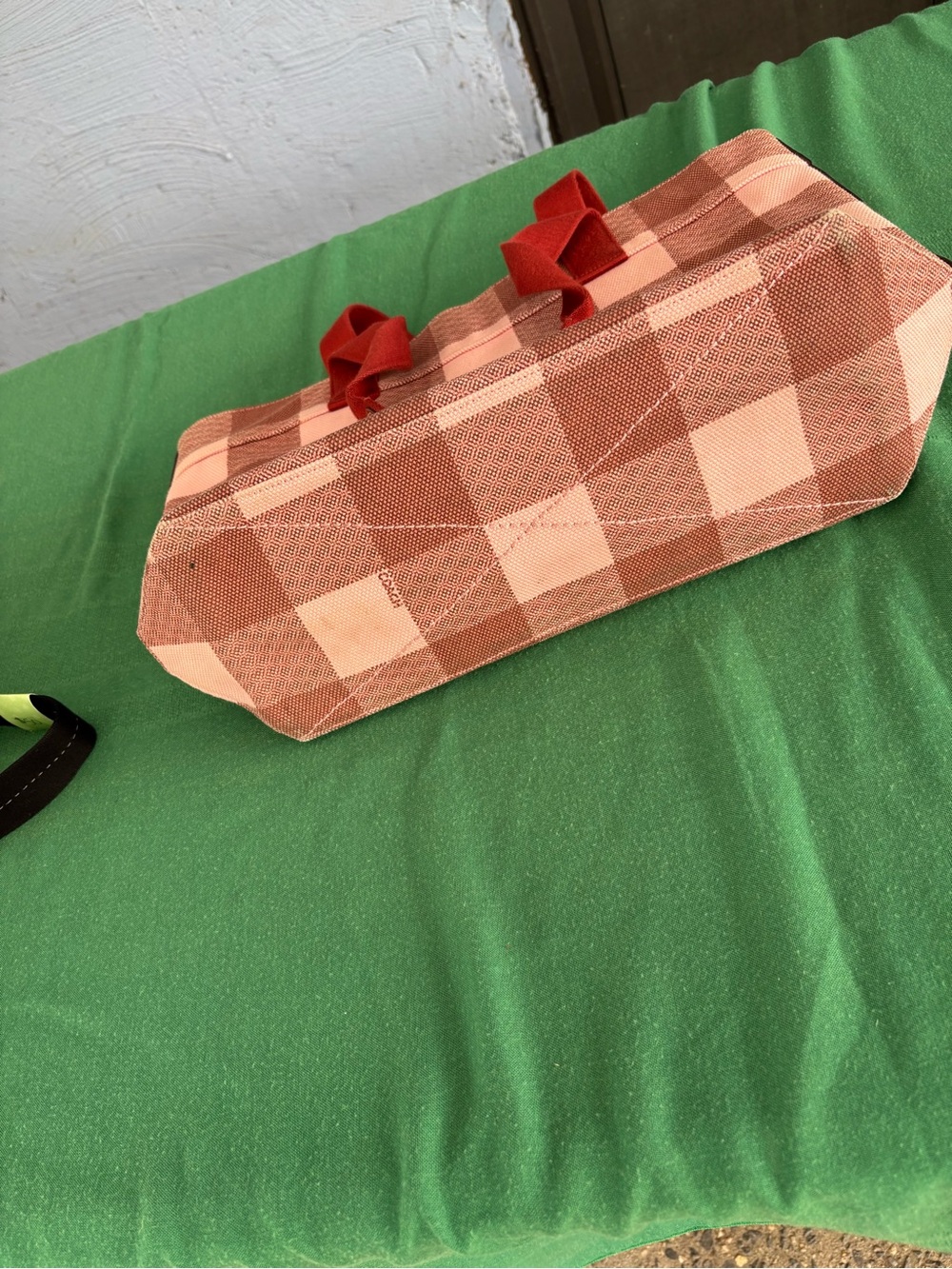 Coach tote bag red and pink plaid - Picture 7 of 9